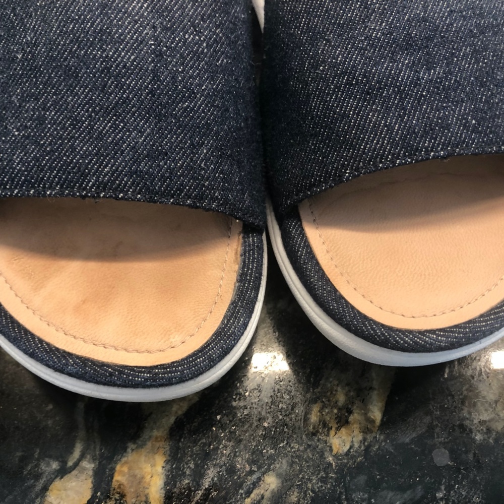 Fitflop Women Sandal Loosh Luxe Slide Size 6 Blue Denim - Picture 8 of 10